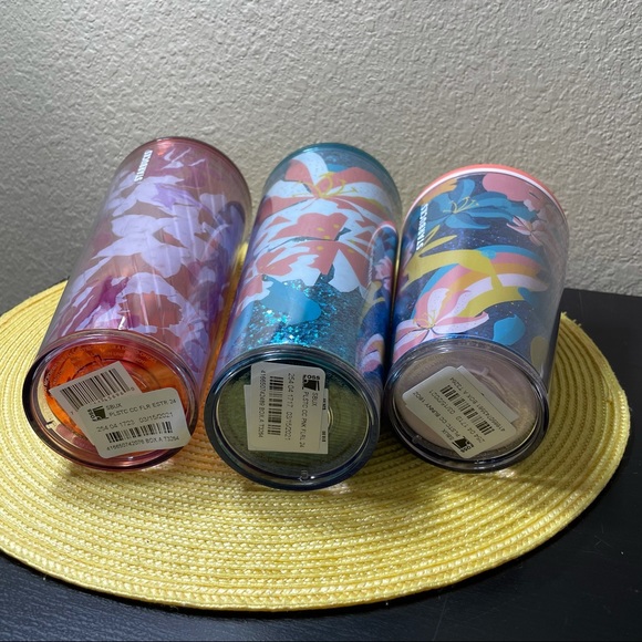 Starbucks Floral Tumblers Bundle of 3 - Picture 8 of 10